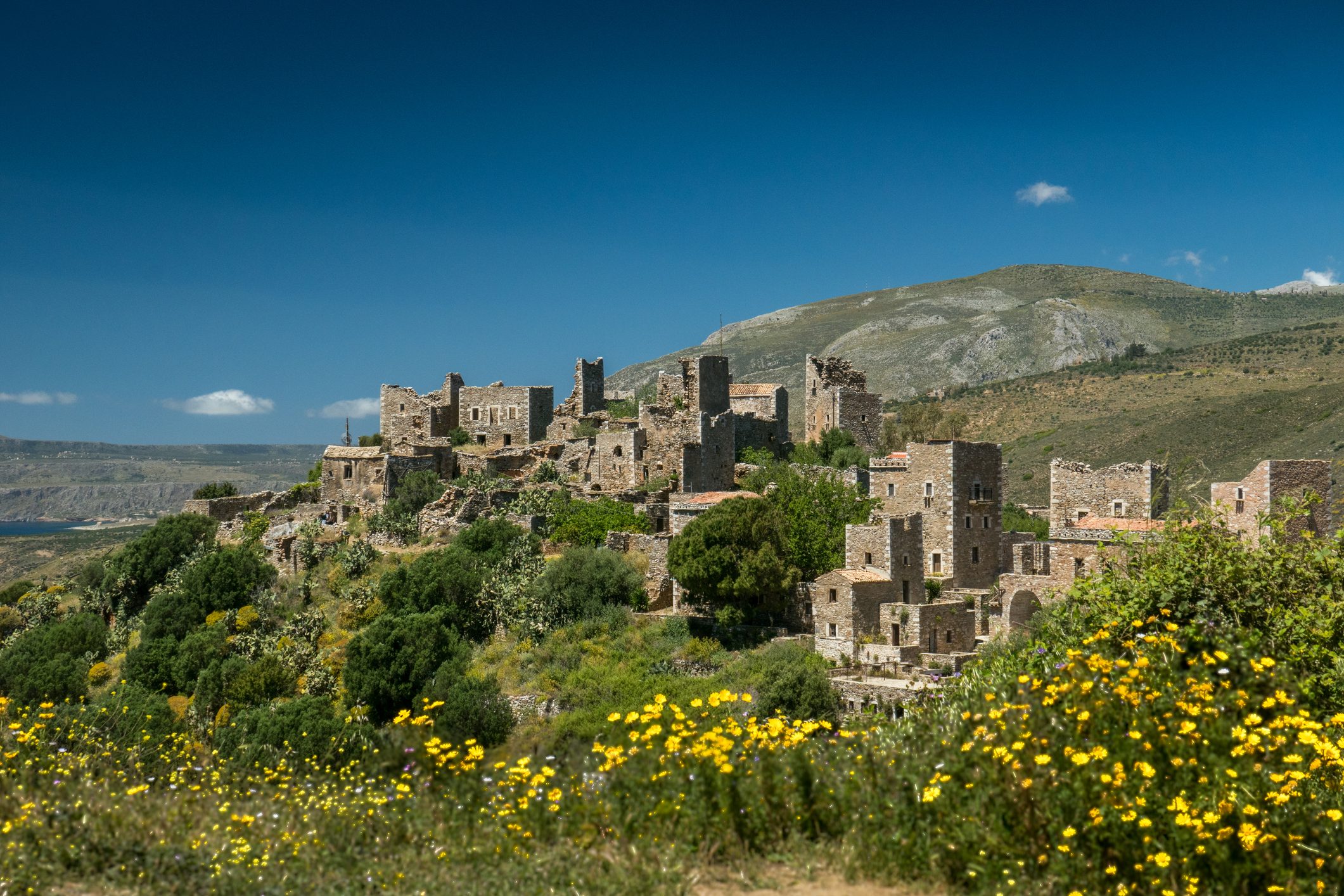 The tower houses of Vathia in southern Greece (Peloponnesos)