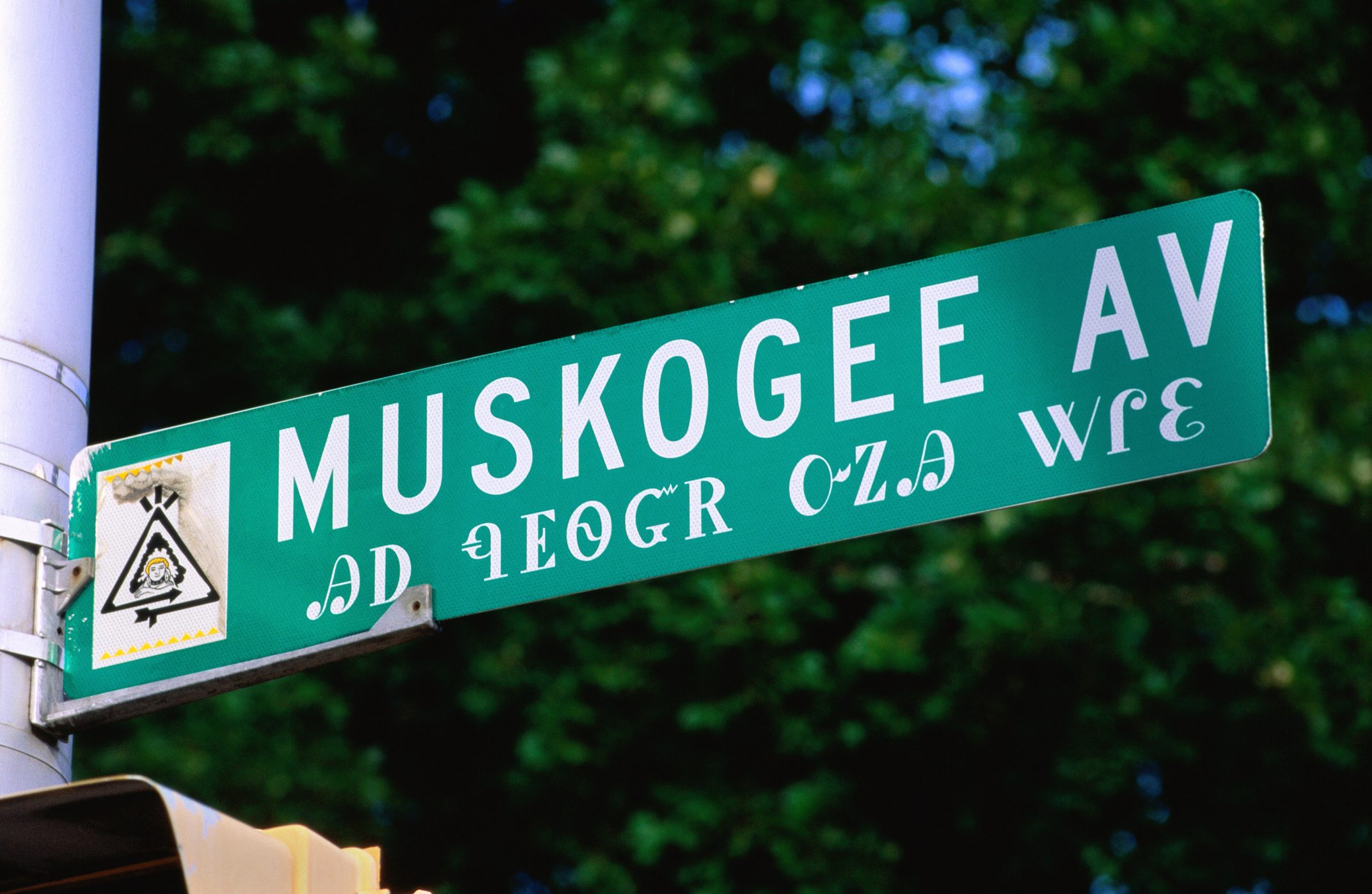 Street sign in Cherokee.