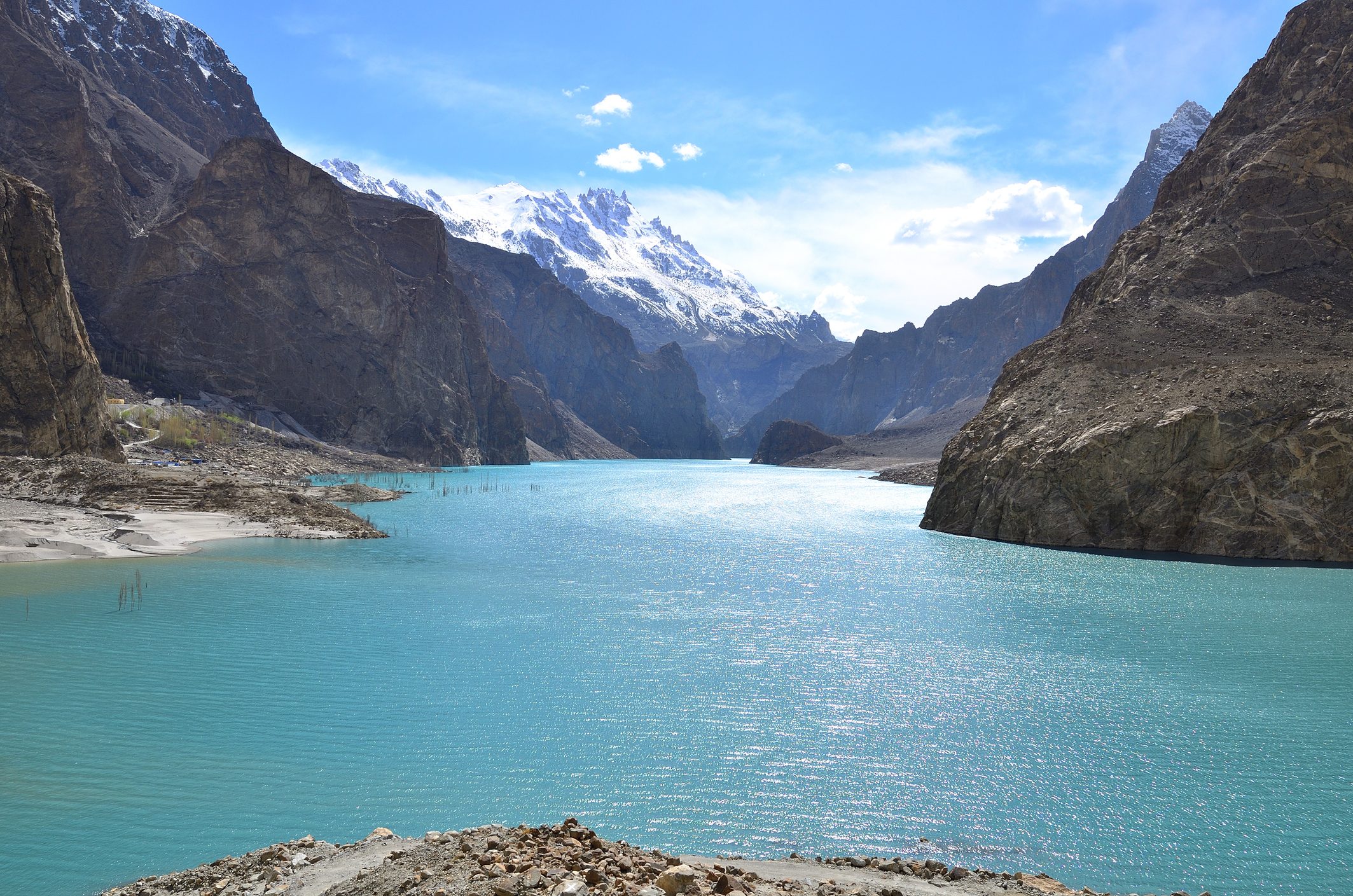 Attabad lake in Gojal valley,northern Pakistan