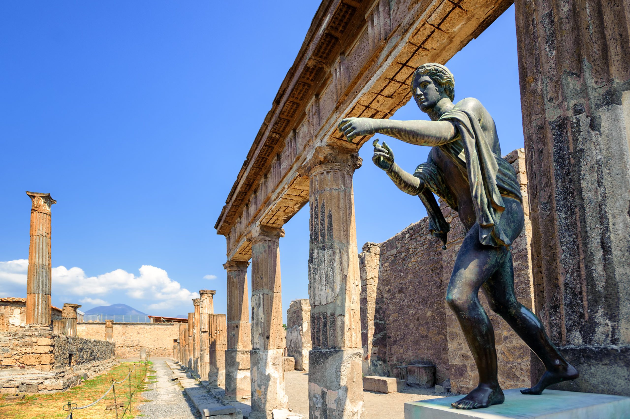 Ruins of Apollo Temple, Pompeii, Naples, Italy