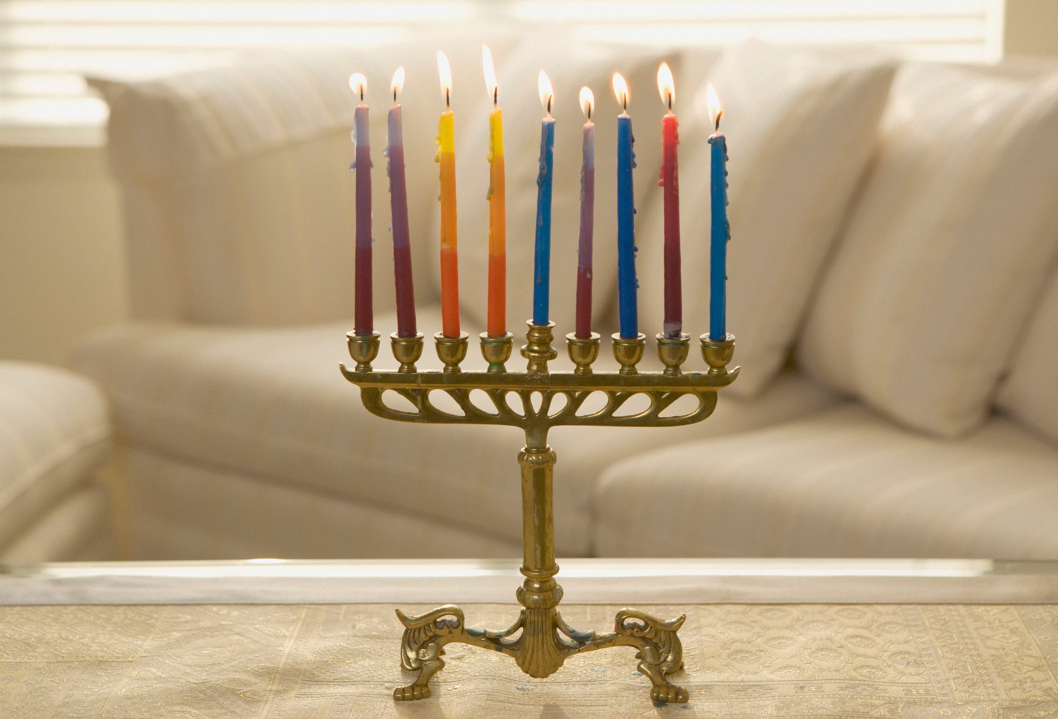 Menorah on Table