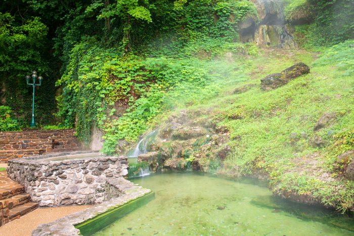 Little waterfalls and pond in Hot Springs National Park