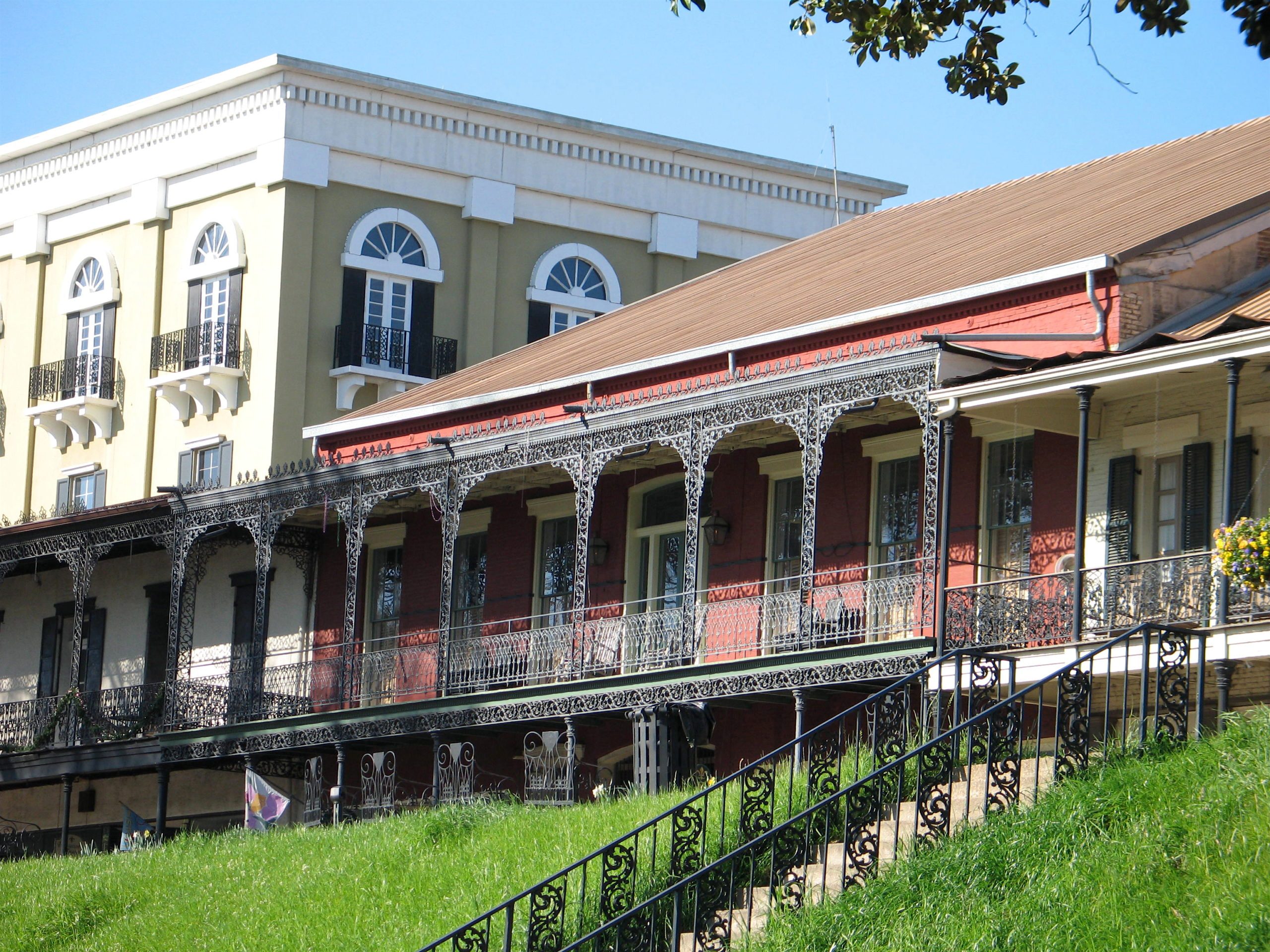 Ornate historic Louisiana buildings in Natchitoches