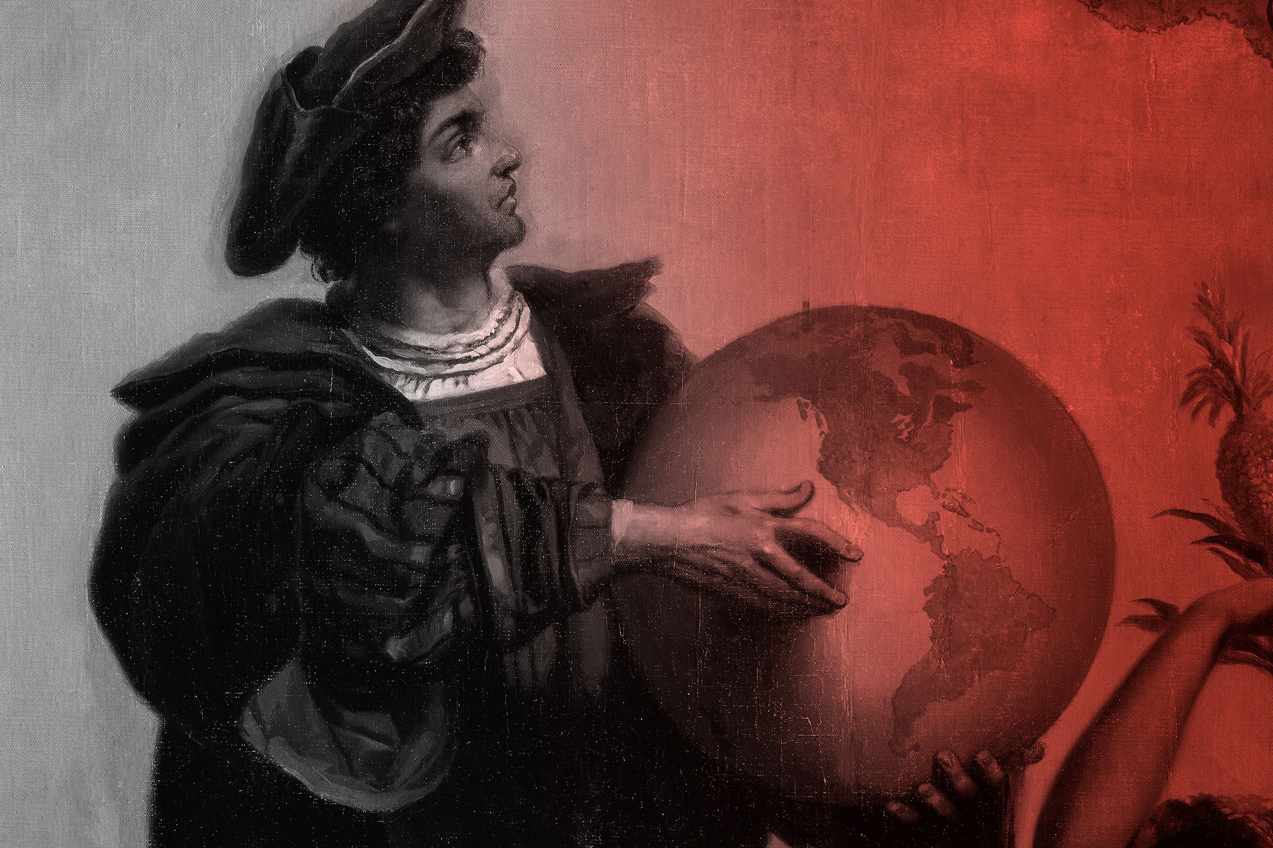 christopher columbus holding a globe