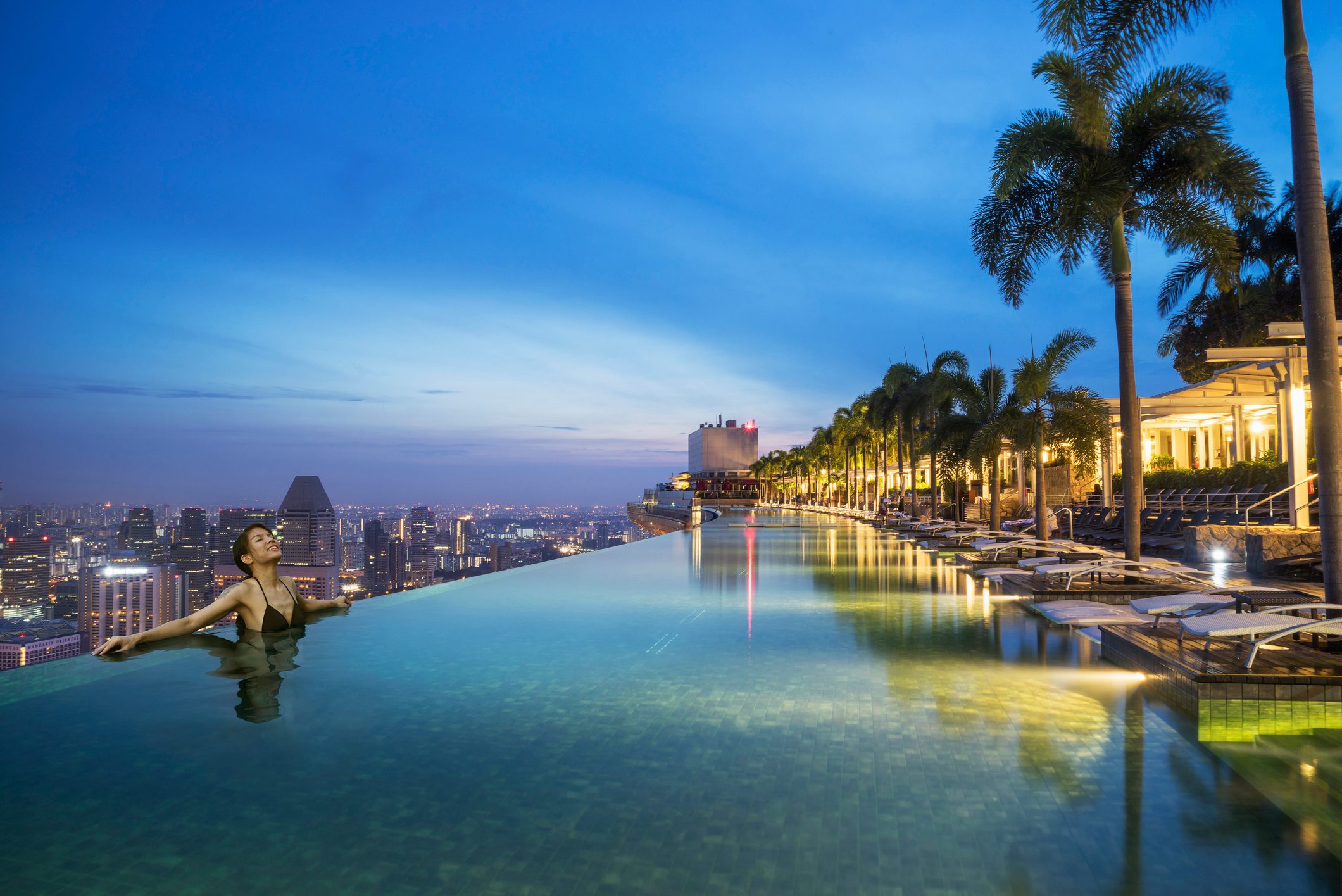 Infinity pool at Marina Bay Sands Hotel, Singapore