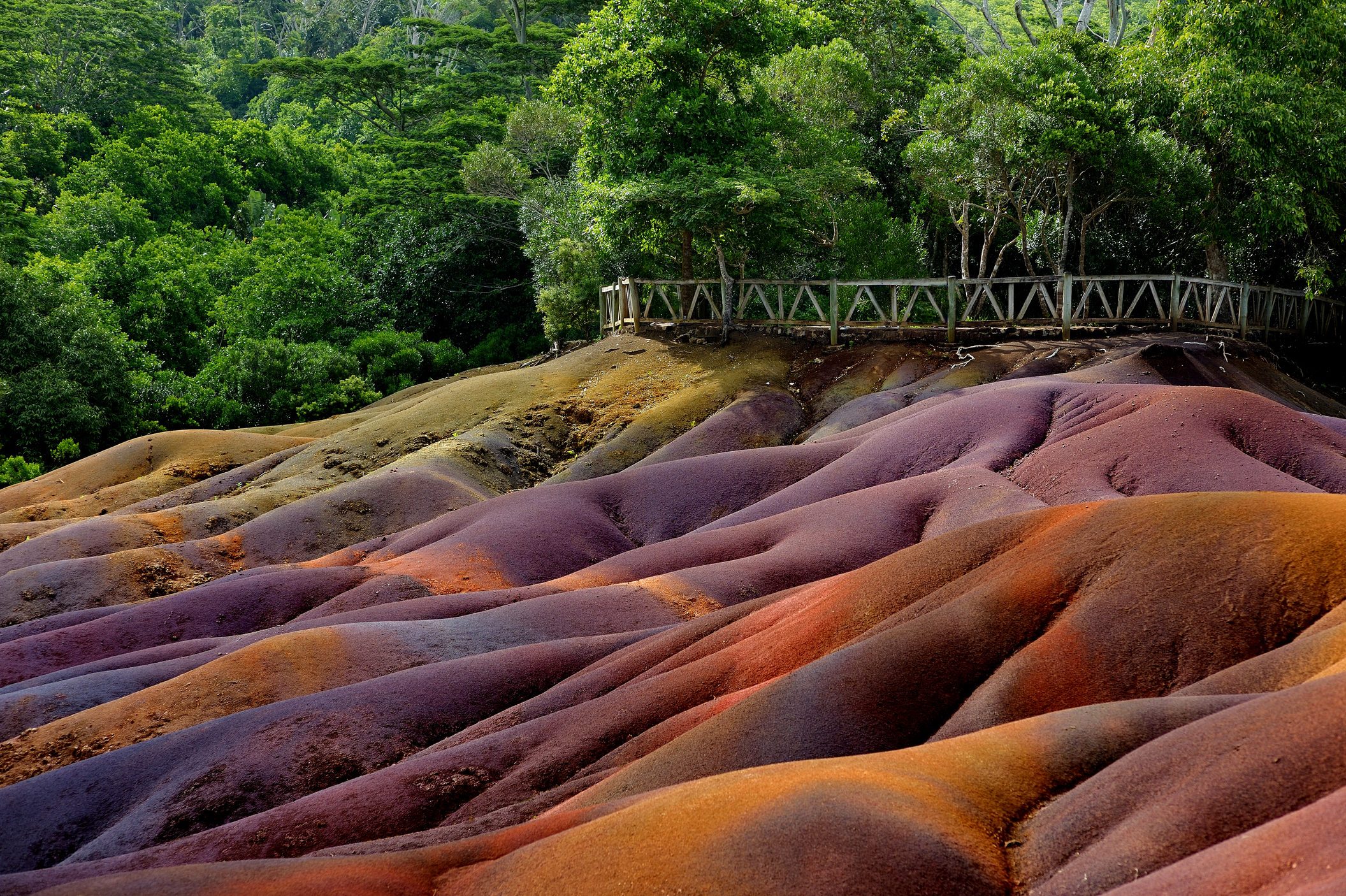 Chamarel seven coloured earths on Mauritius