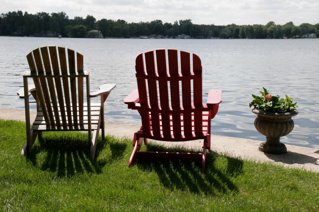 Adirandack chairs on Winona Lake.