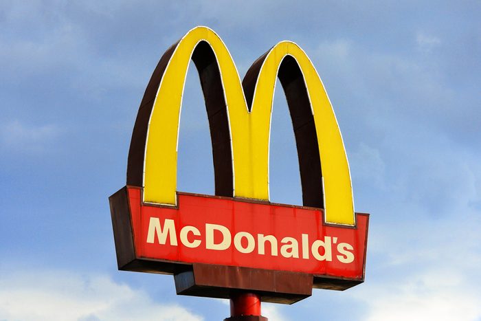Mcdonalds Sign against blue sky
