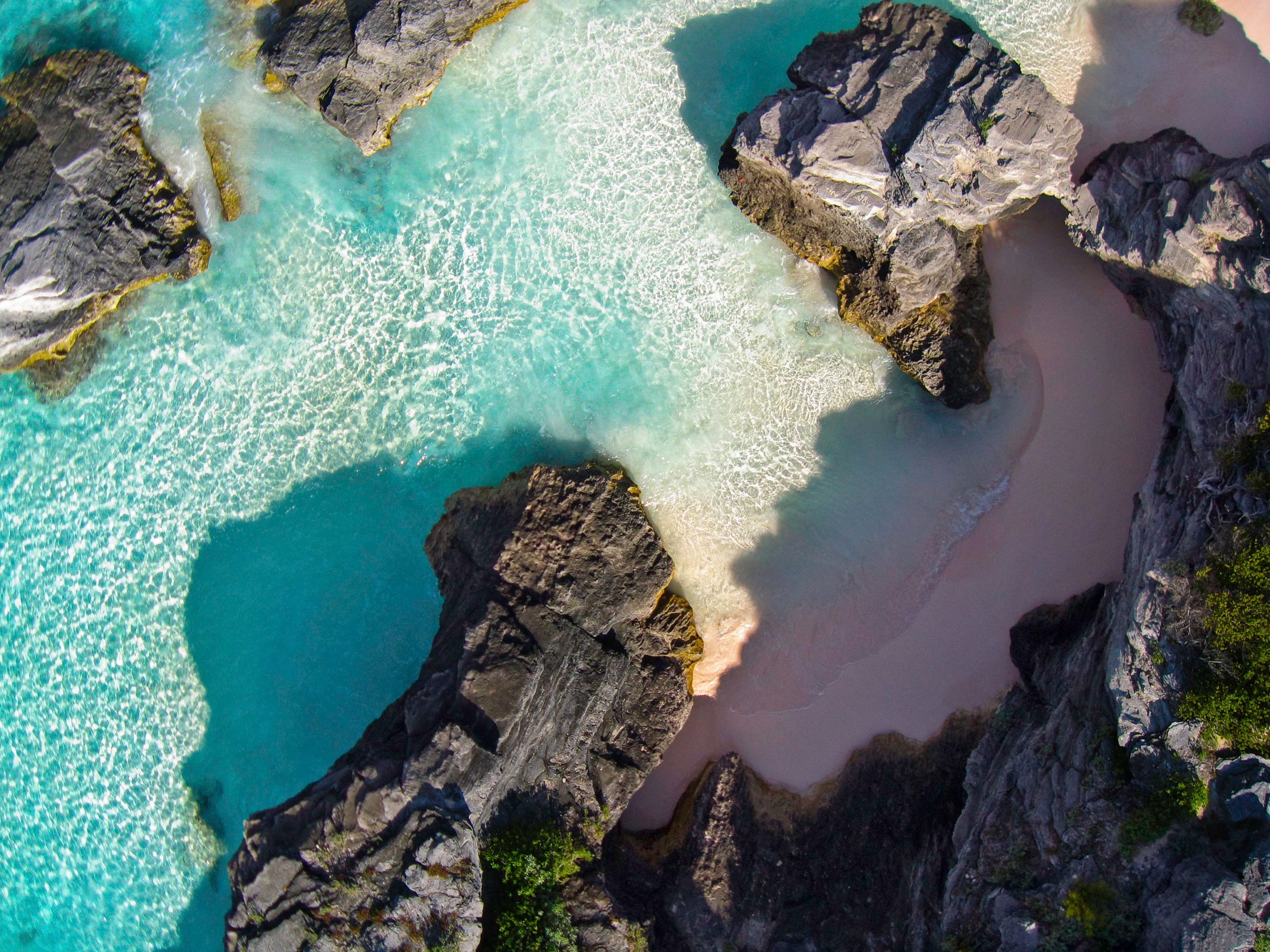 Rocky Shores Near Bermuda's Horseshoe Bay