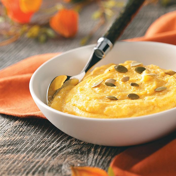 Creamy pumpkin polenta