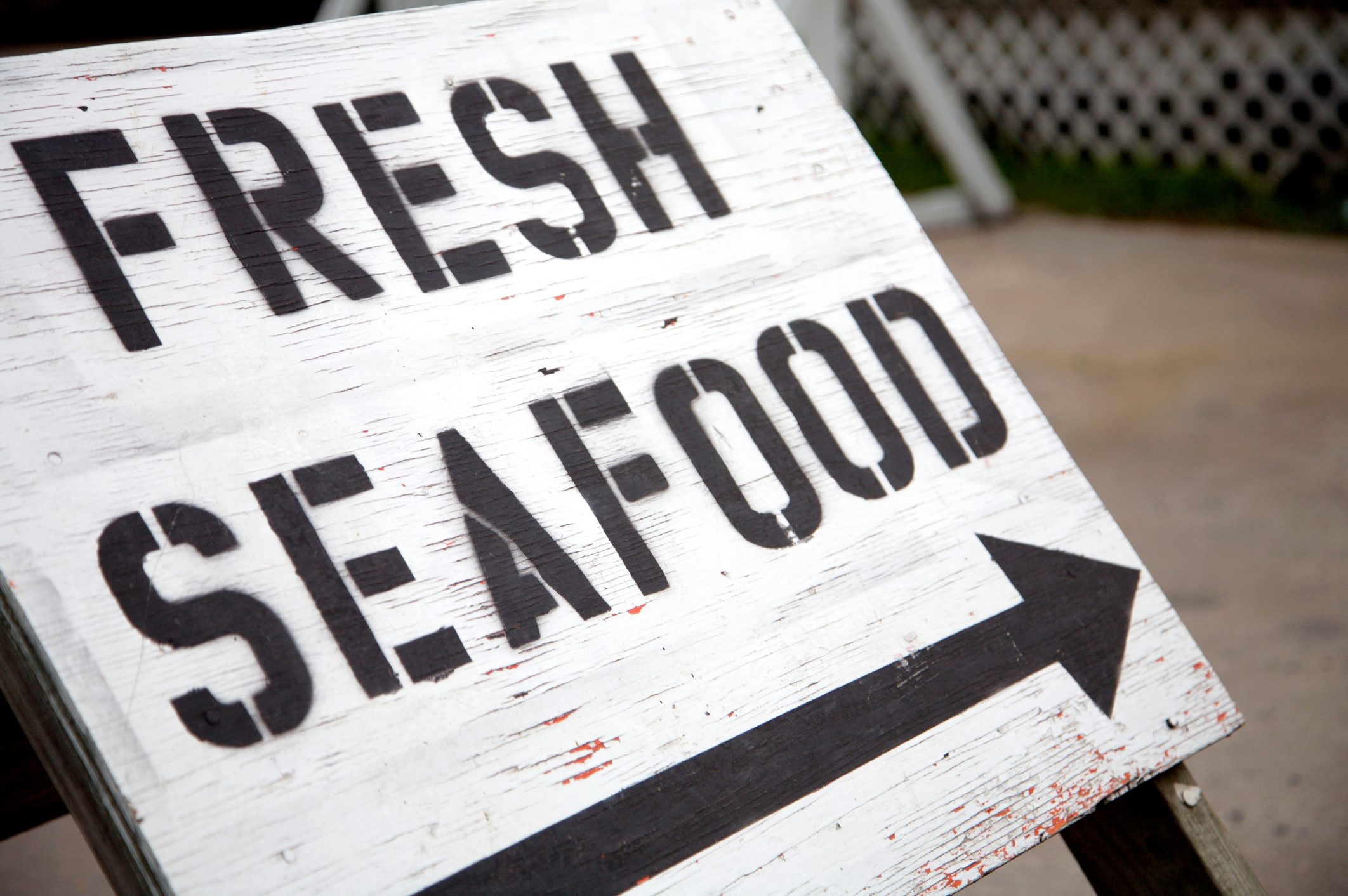 outer banks coastal sign fresh seafood