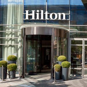 Hilton hotel entrance
