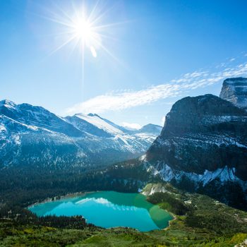 Scenic view of Glacier National Park.