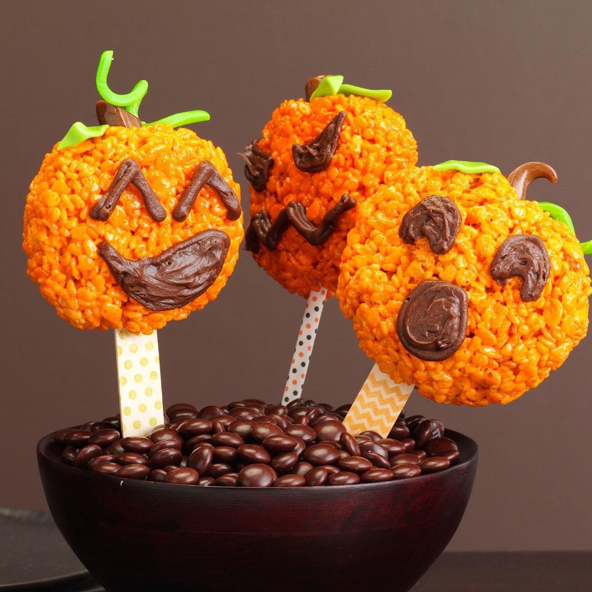 Jack O Lantern Pops halloween treat