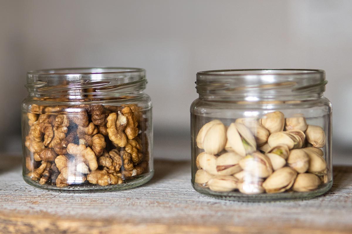 Nuts On Rustic Old Wood