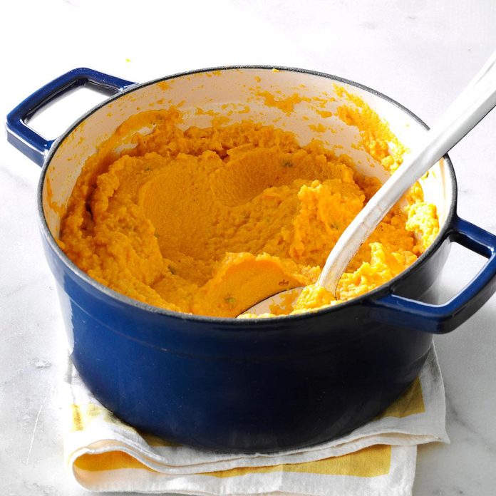 Pumpkin and cauliflower garlic mash