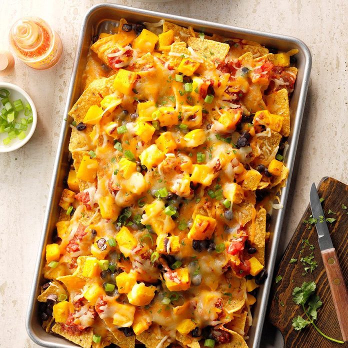 Roasted pumpkin nachos