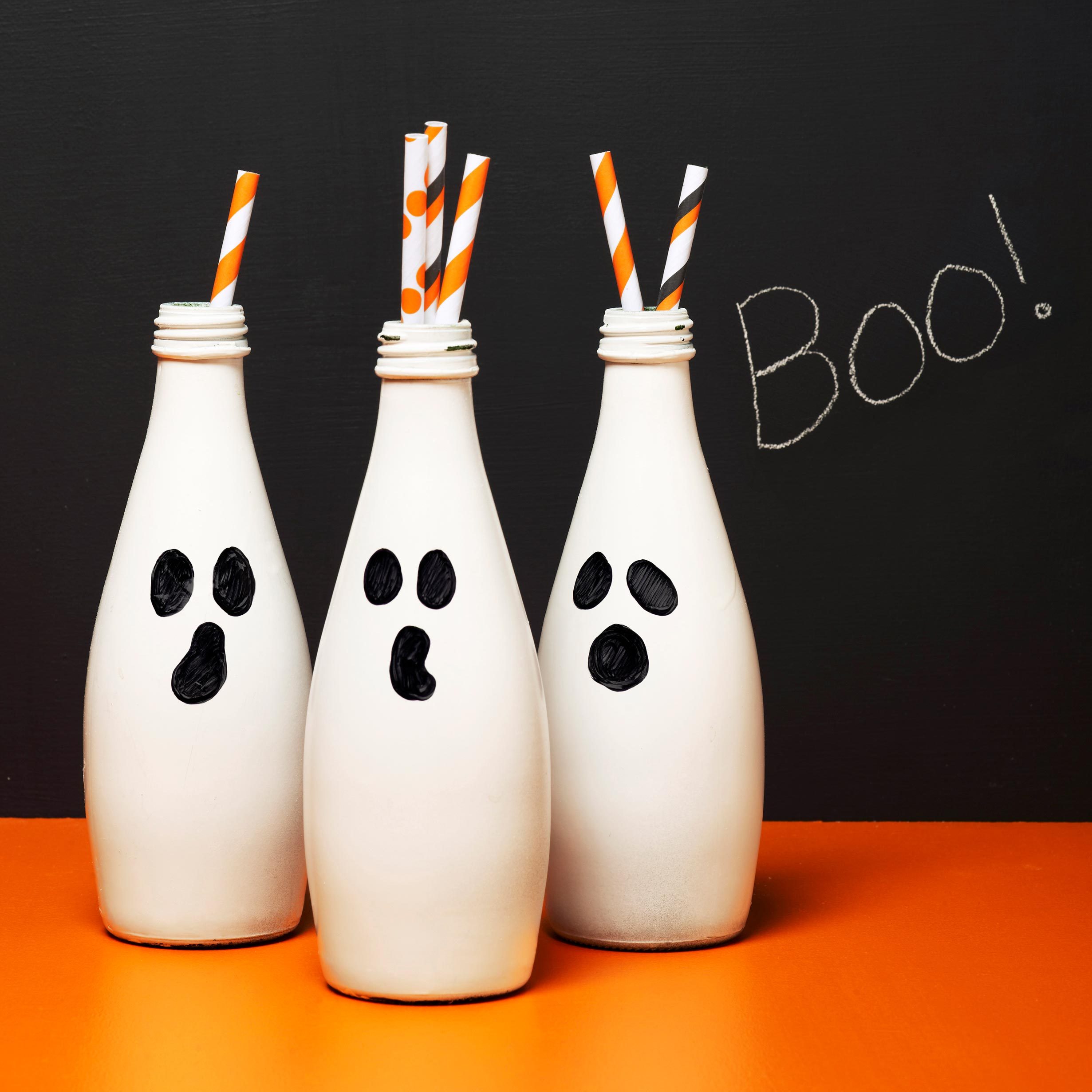 boo bottles halloween craft