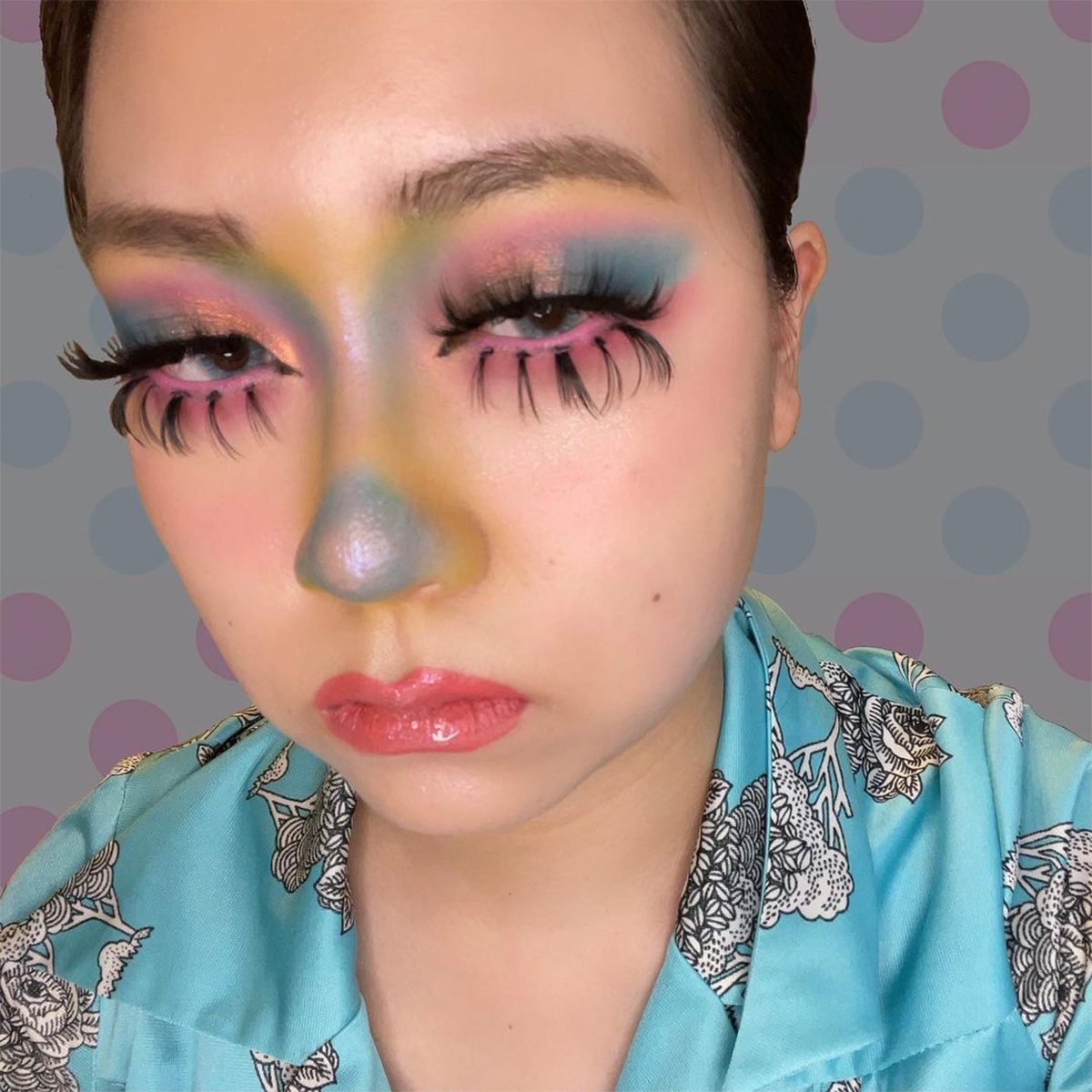 Pastel Clown Halloween Makeup 