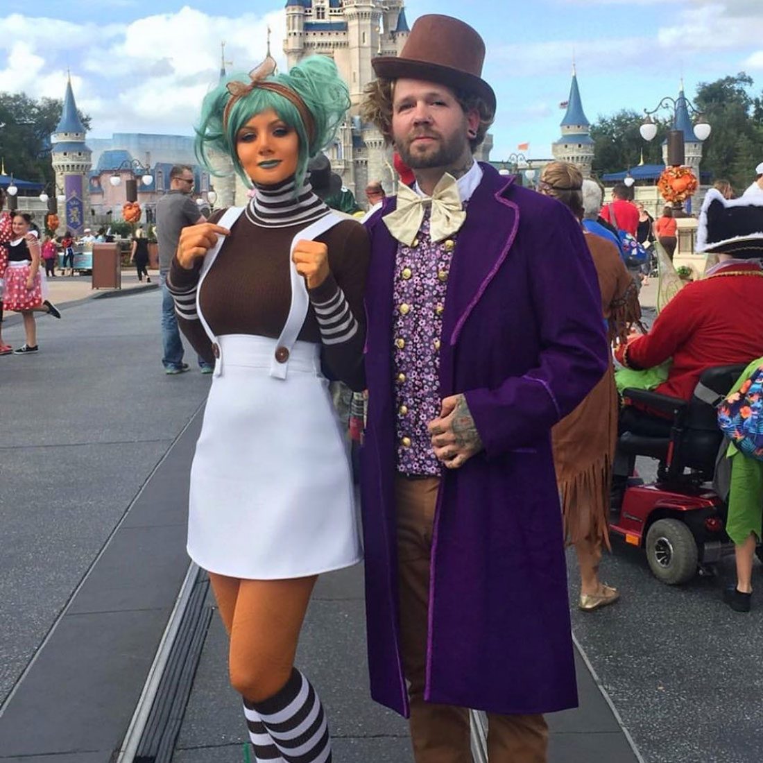 Willy Wonka and Oompa Loompa Halloween Costume