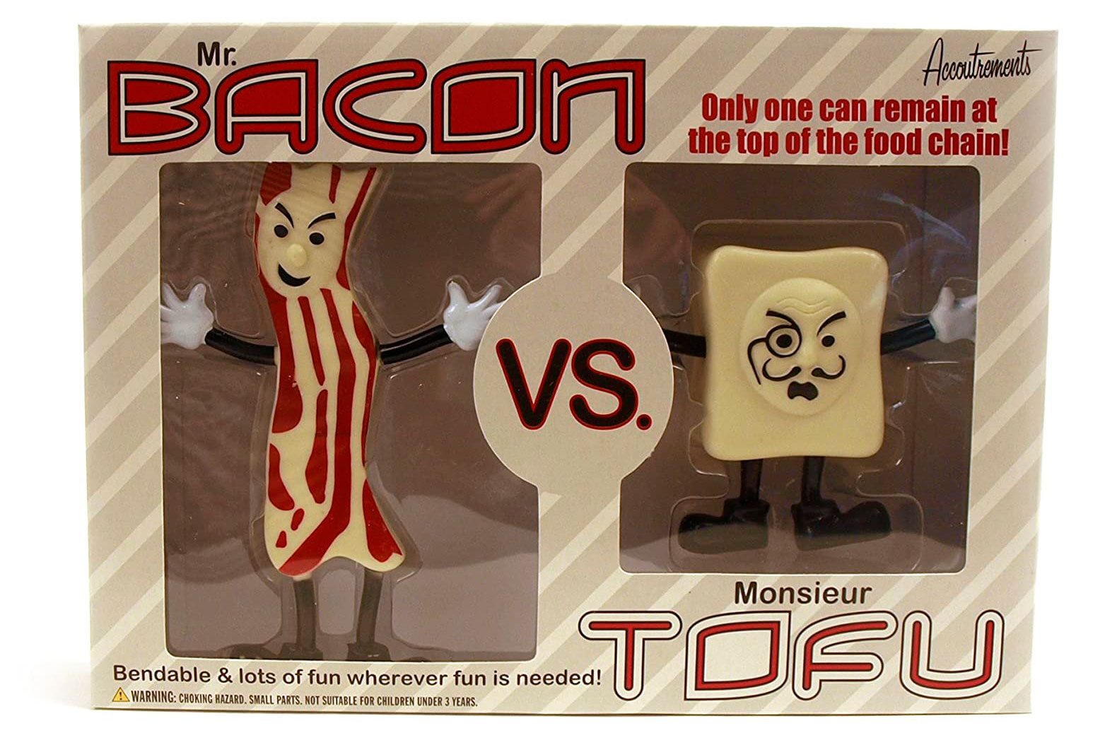 Accoutrements Mr.bacon Vs. Monsieur Tofu Action Figures