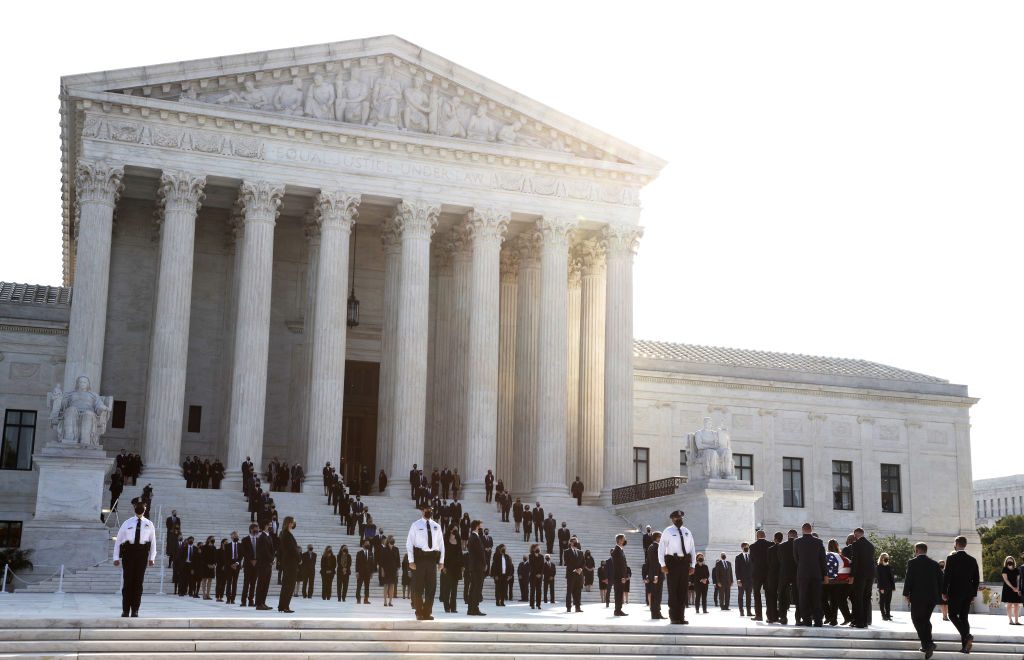 Justice Ruth Bader Ginsburg Lies In Repose At Supreme Court