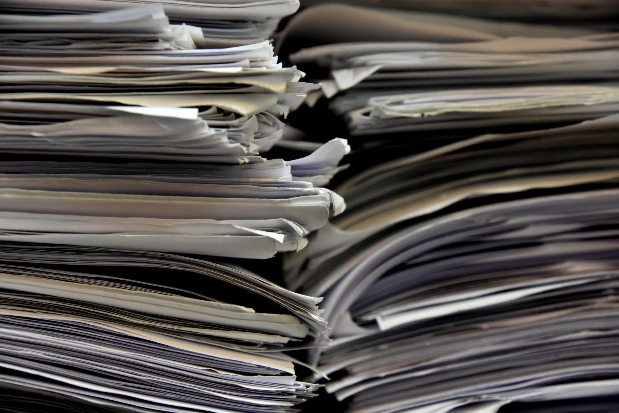 Full Frame Shot Of Stacked Papers