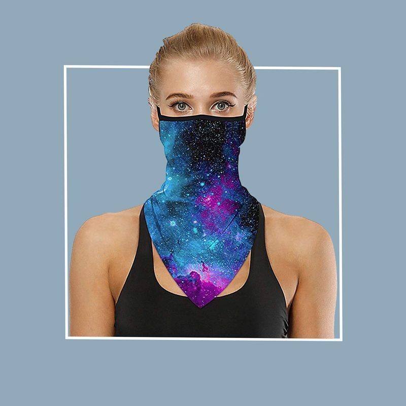 Ear loop neck filtered neck gaiter: Kimjun