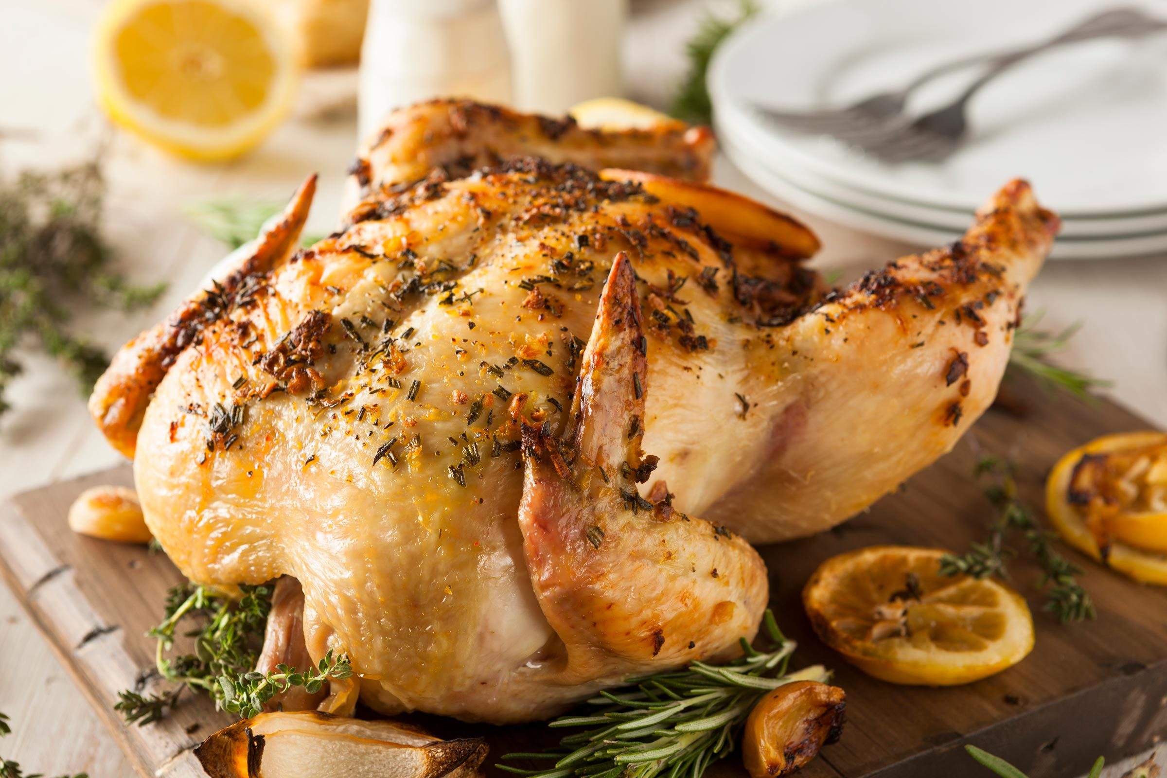 Homemade Lemon and Herb Whole Chicken