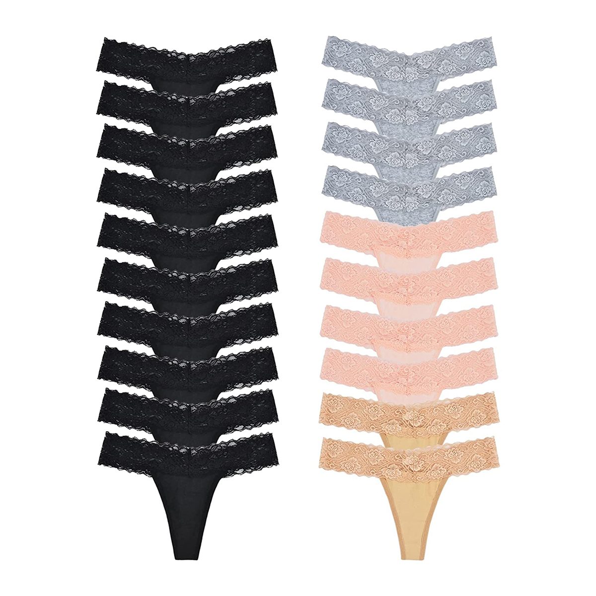 Sunm Lace Low Waist Thongs