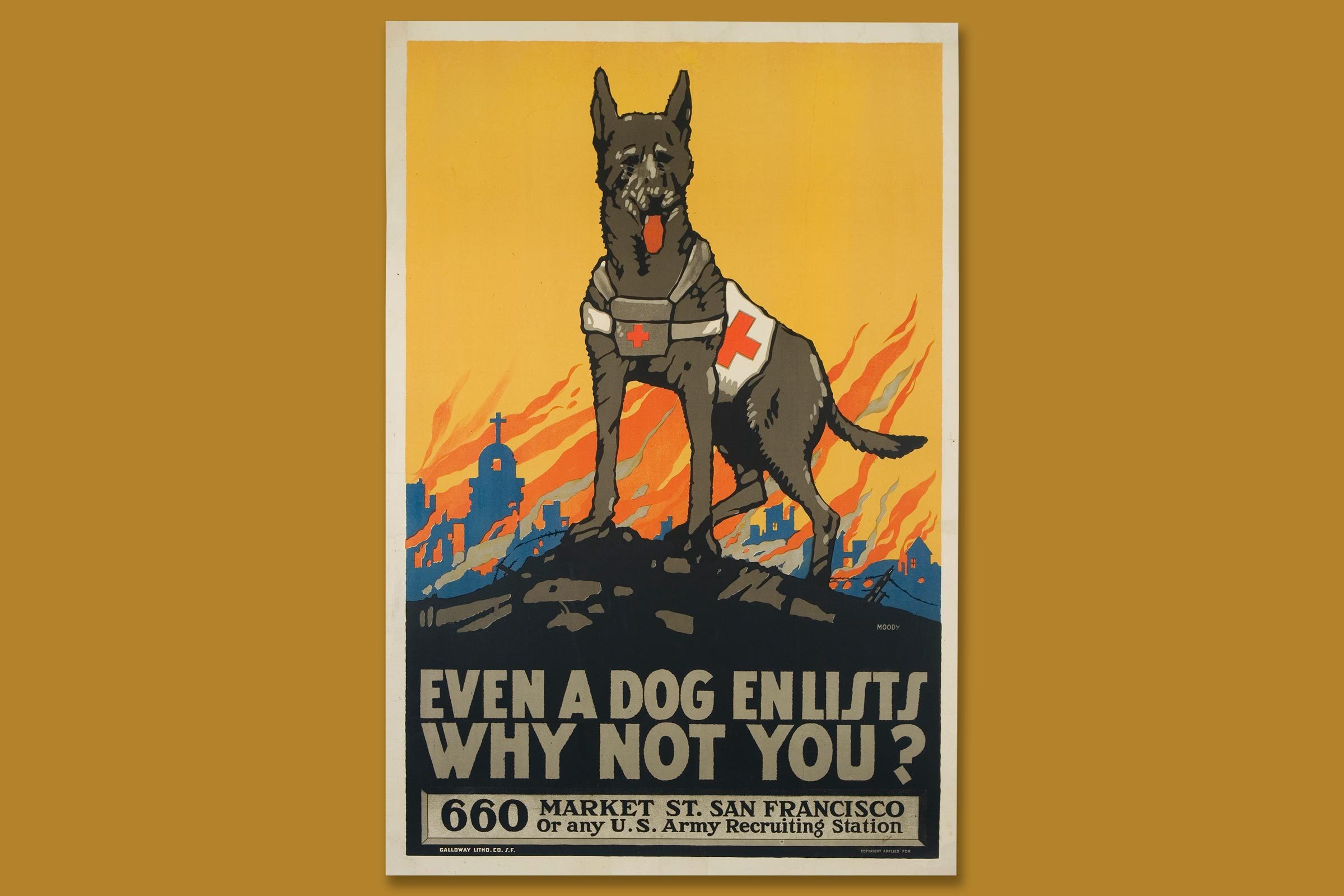 wwi poster featuring a dog