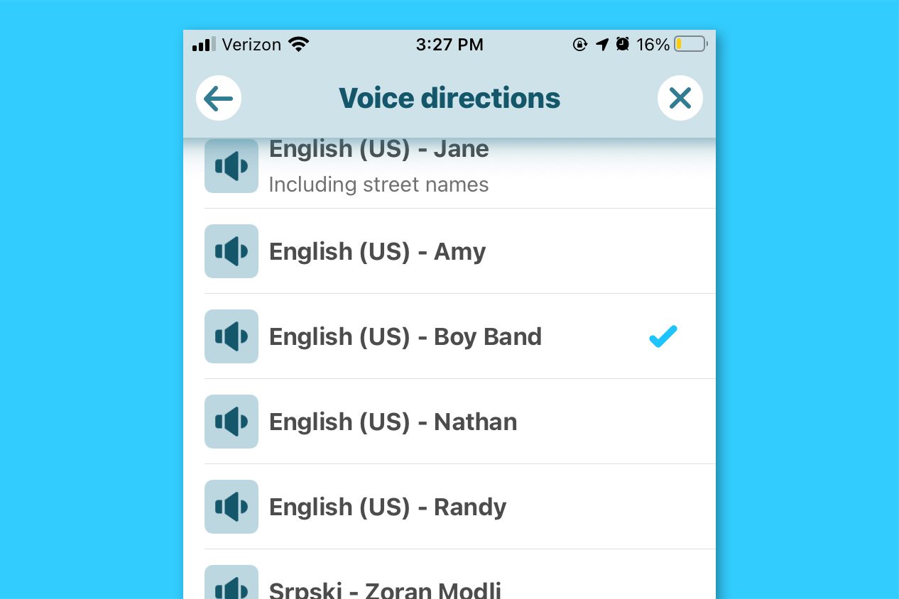 waze screenshot - give waze a funny voice