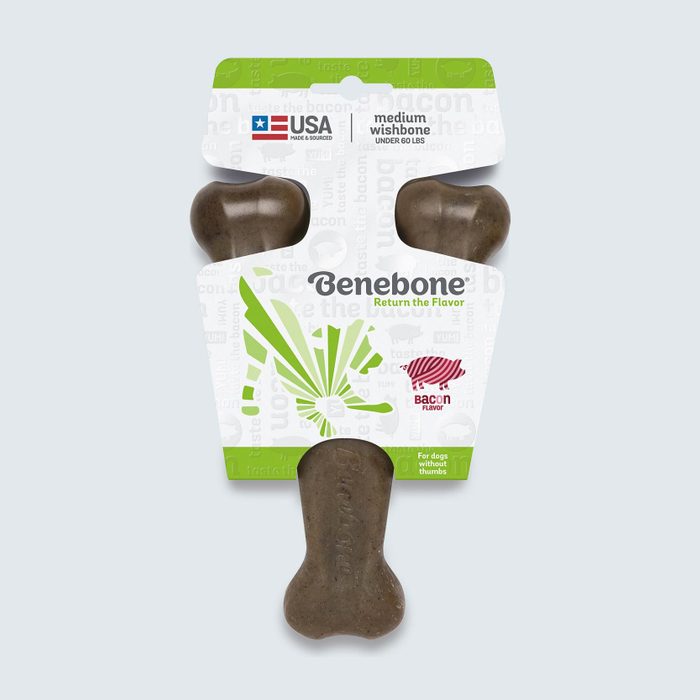 Benebone Bacon Flavor Wishbone Tough Dog Chew Toy