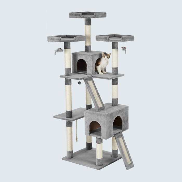 Frisco 72-in Faux Fur Cat Tree & Condo