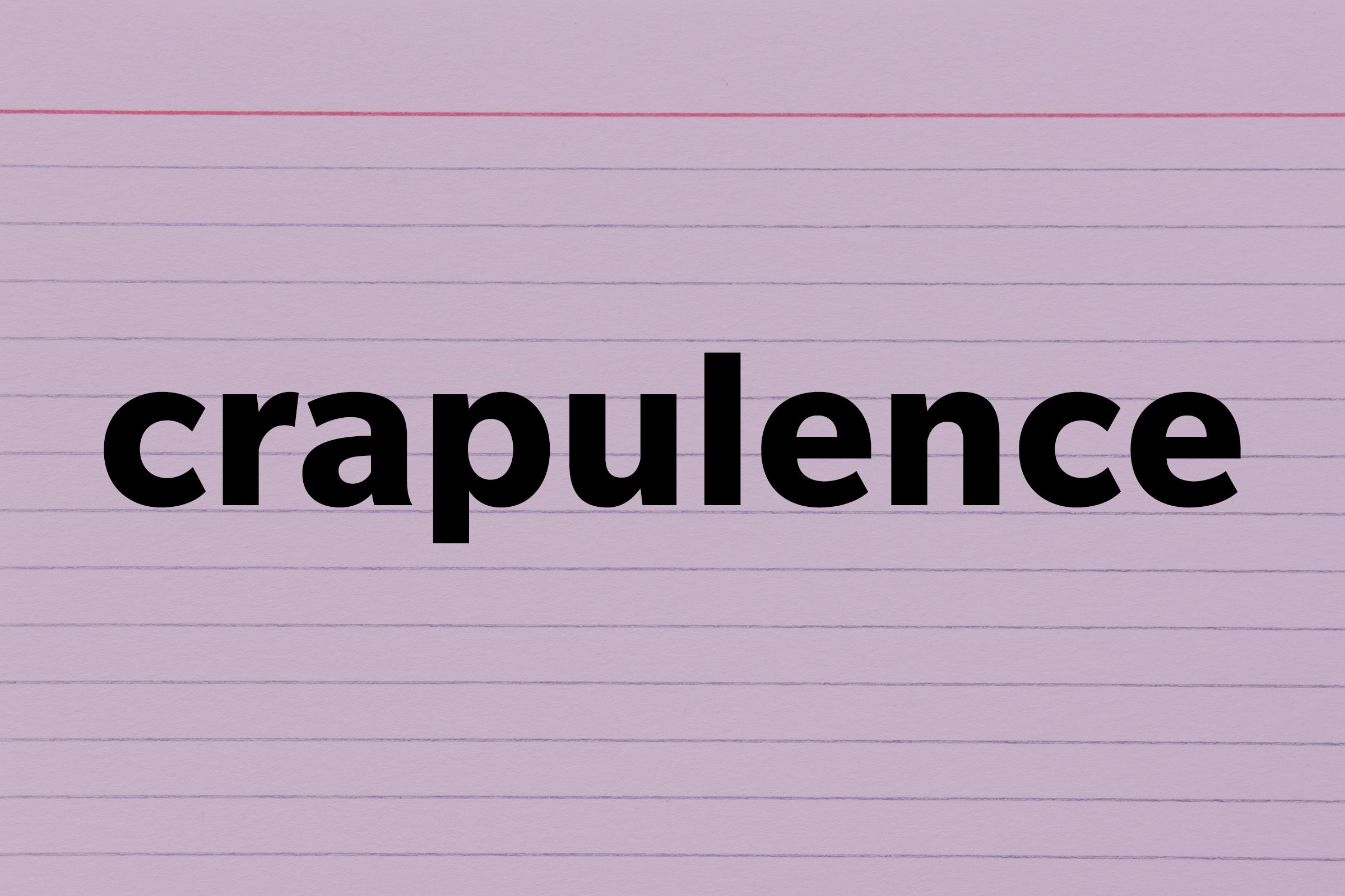 Crapulence