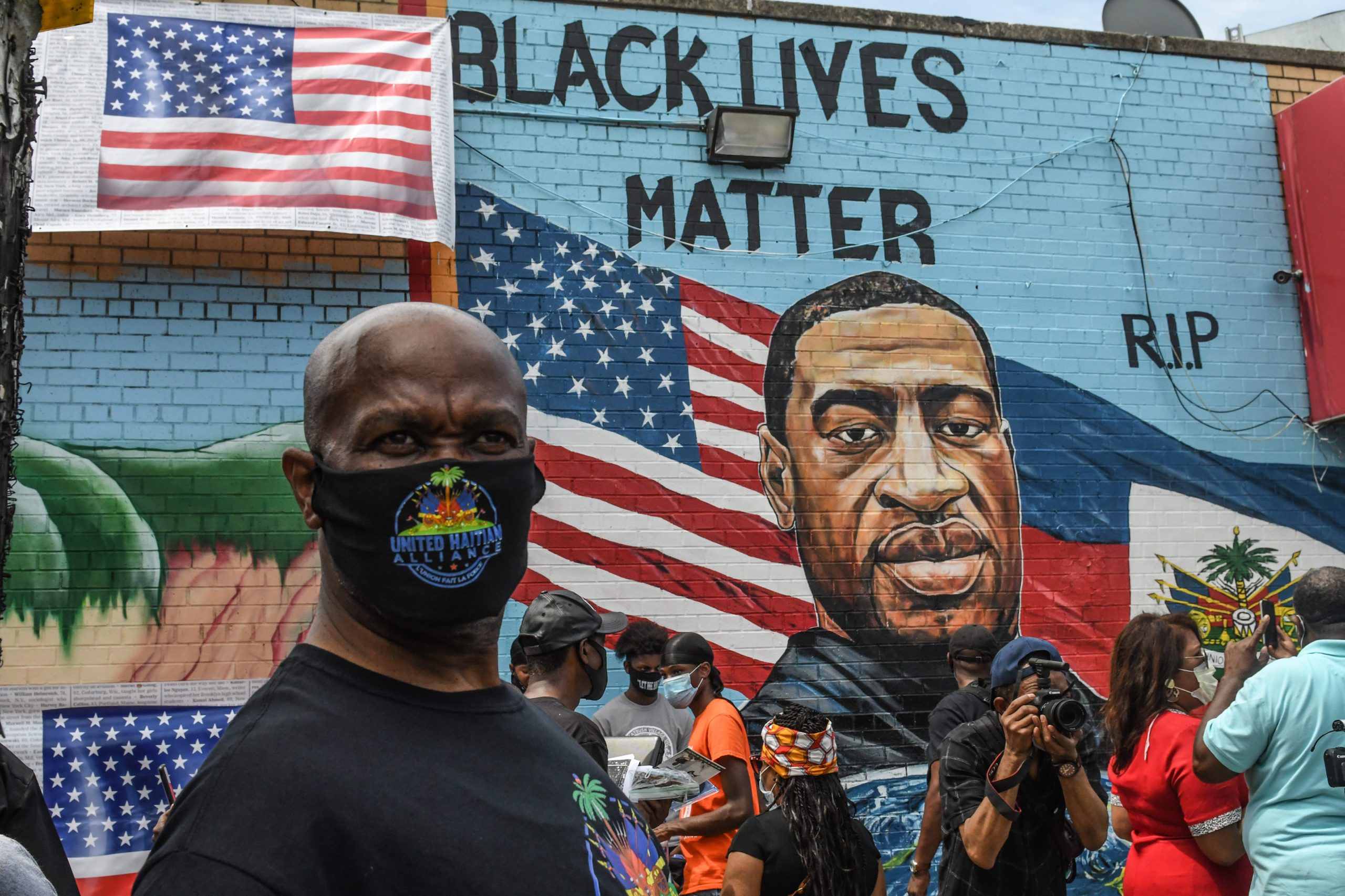 George Floyd's Brother Attends Unveiling Of Memorial Portrait In Brooklyn