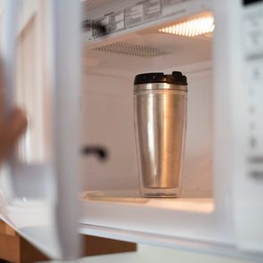 microwave stainless steel mug