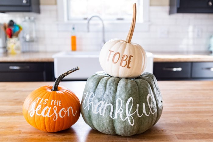 Thanksgiving pumpkin display