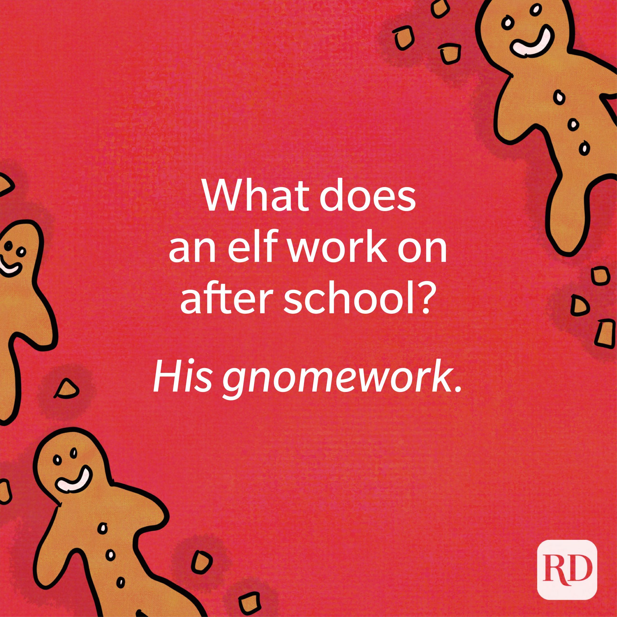 What does an elf work on after school?