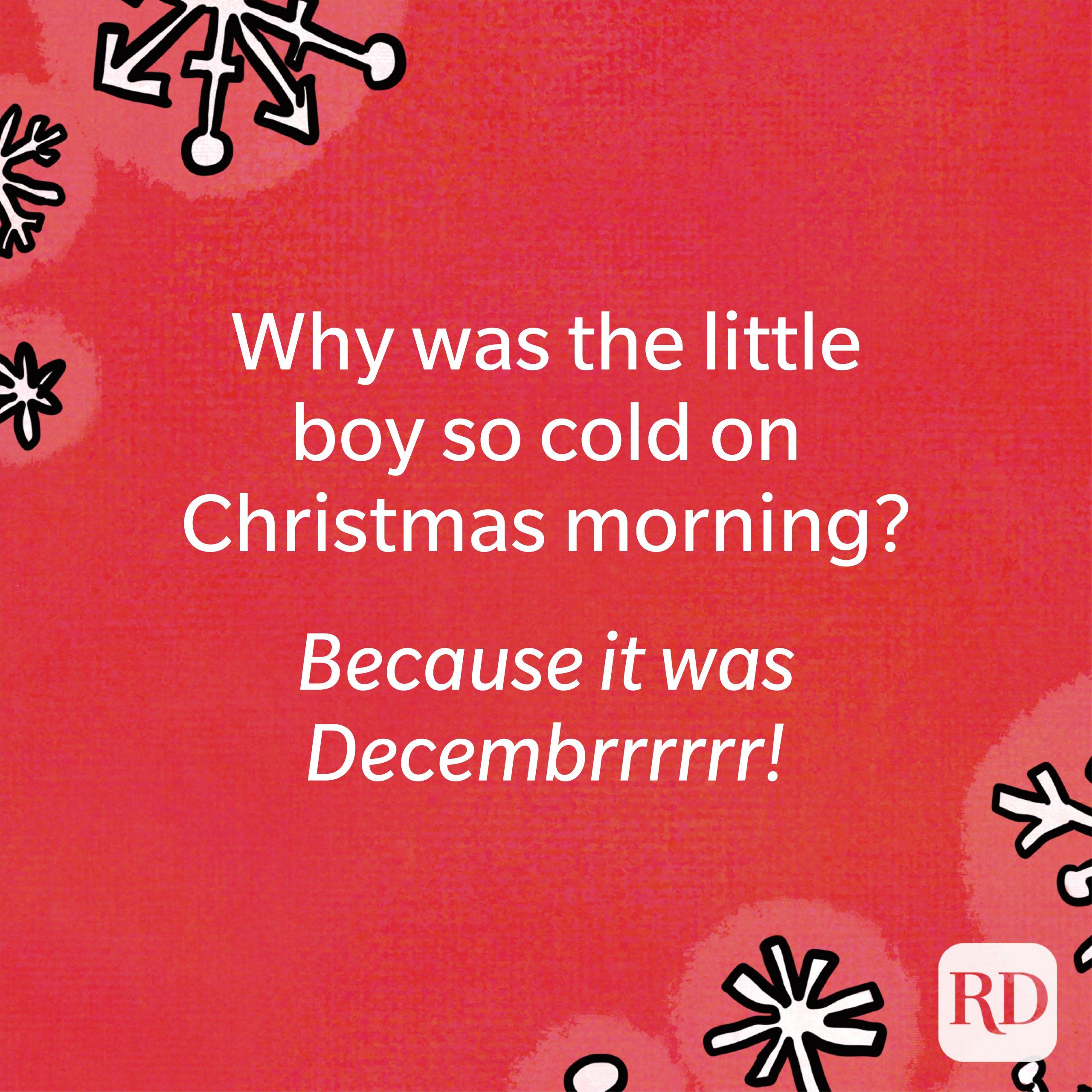 Why was the little boy so cold on Christmas morning?