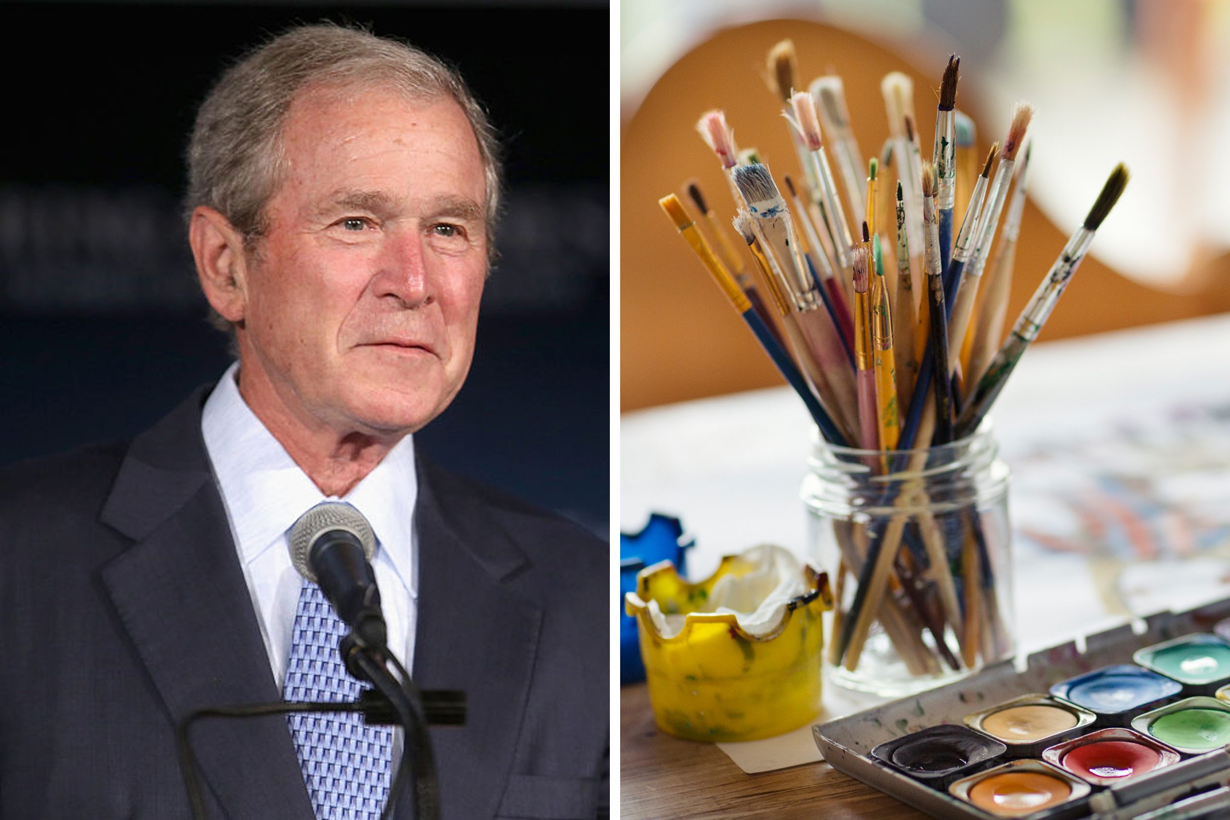 President Bush painter