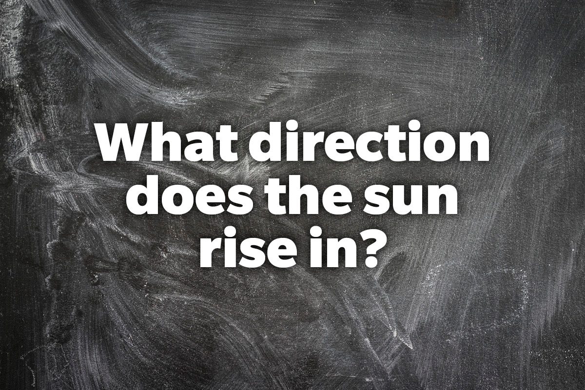 What direction does the sun rise in?