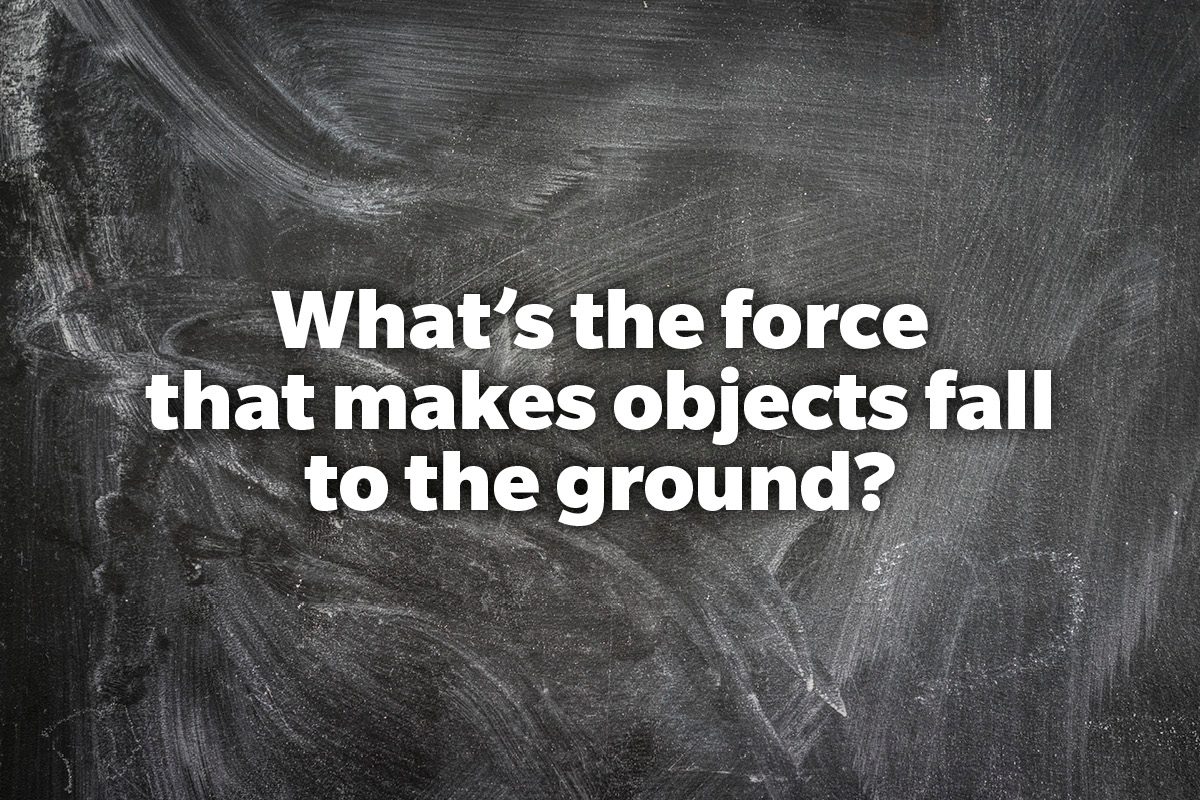 What's the force that makes objects fall to the ground?