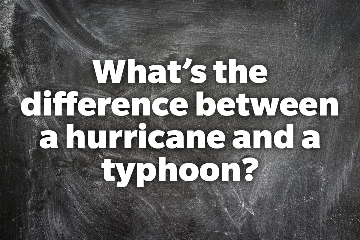 What's the difference between a hurricane and a typhoon?
