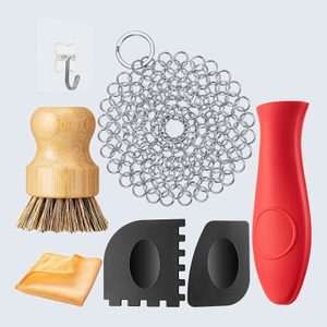 7 Pieces Cast Iron Cleaner Set