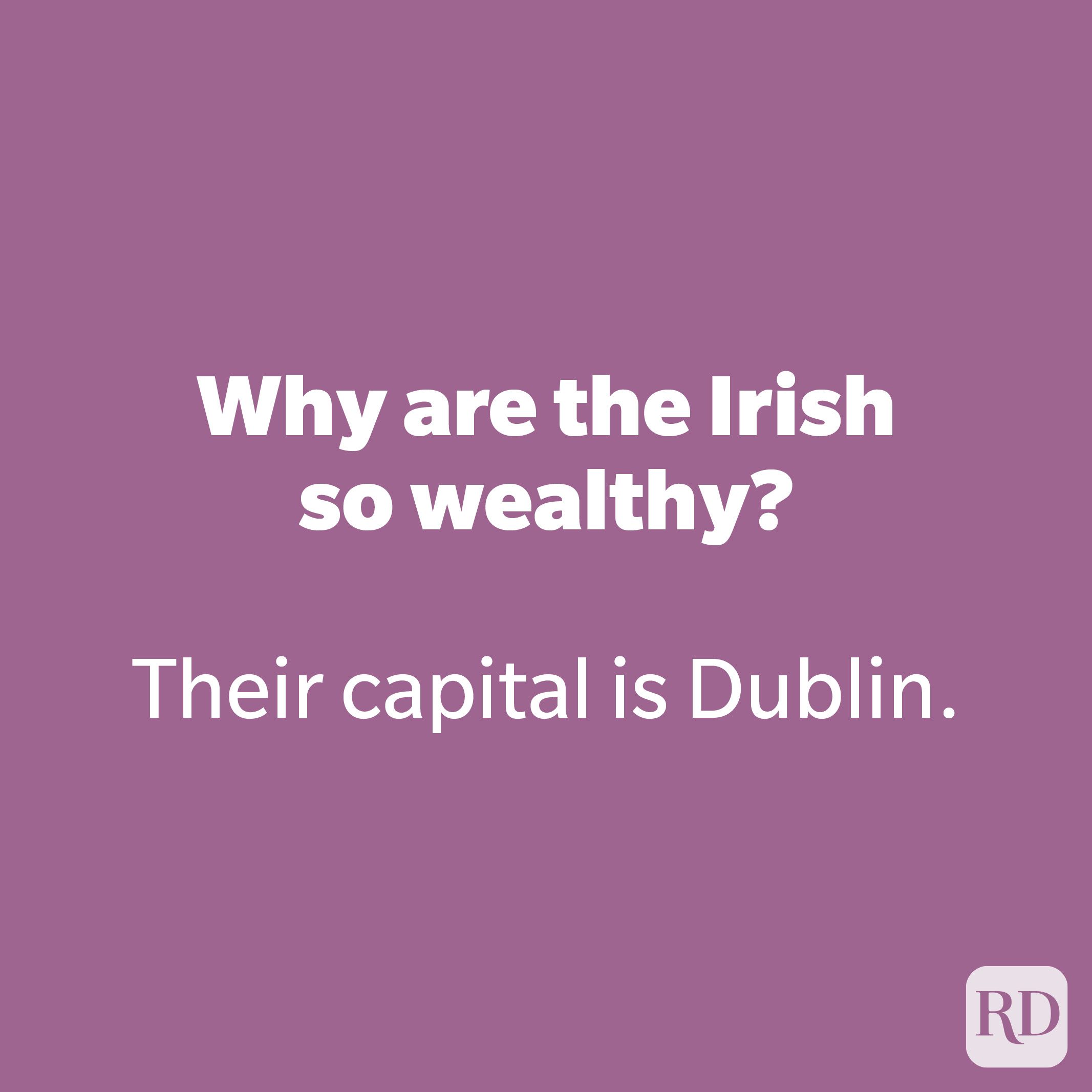 Why are the Irish so wealthy?