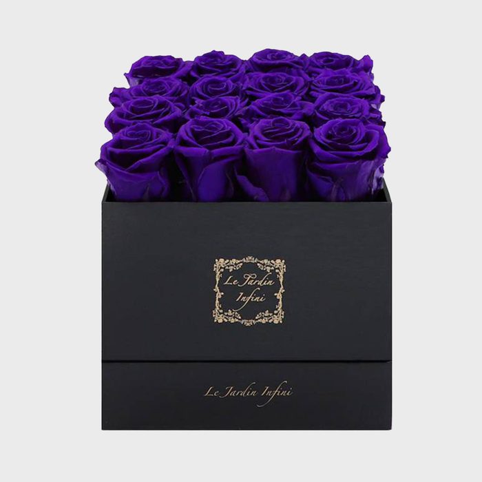 1 Purple Rose Bouquet Via Lejardininfini Ecomm