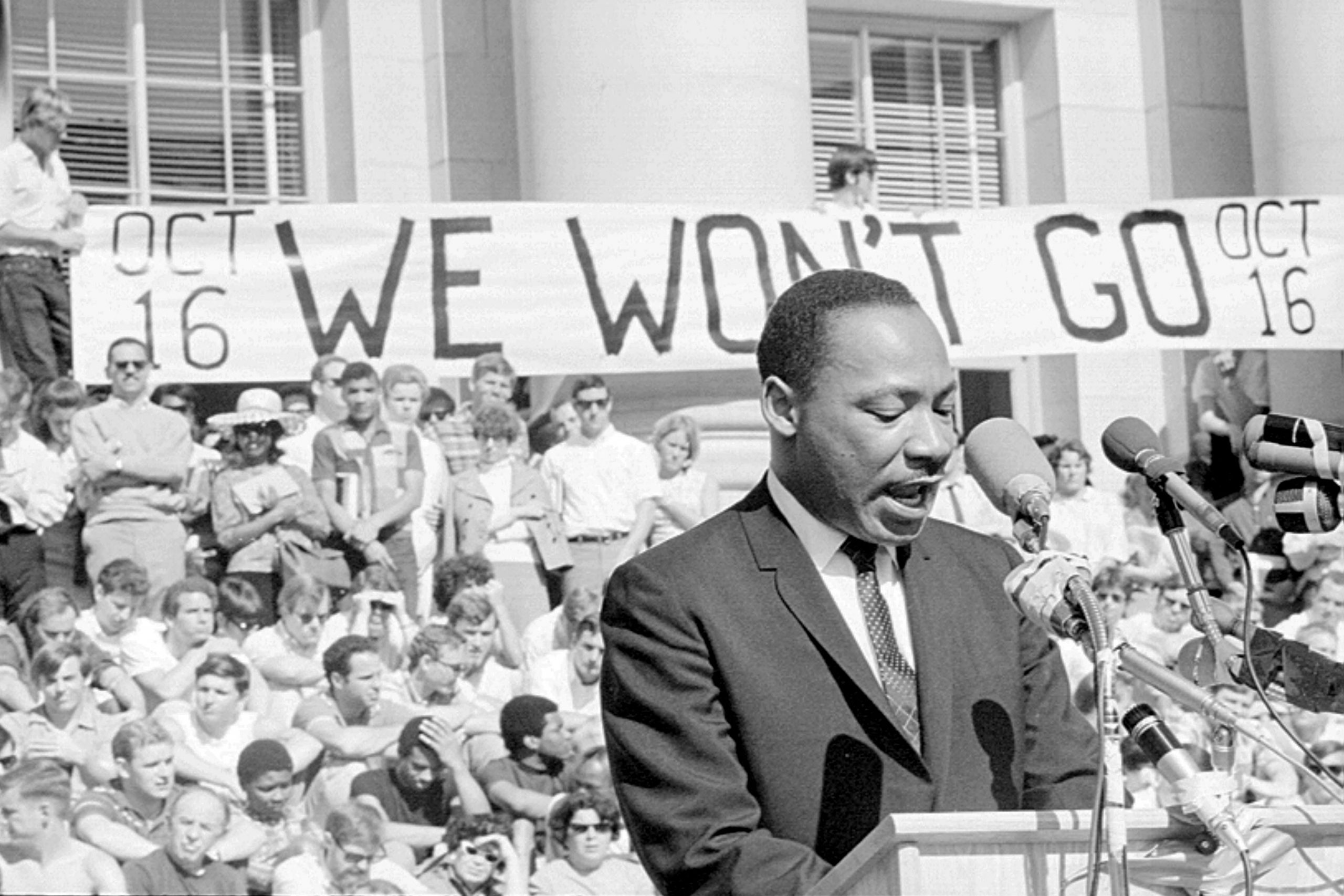 King Speech at Sproul Plaza in Berkeley