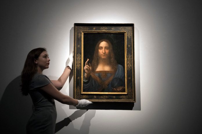 Christie's Previews Leonardo Da Vinci's Salvator Mundi Prior To Auction