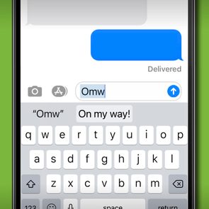 iPhone keyboard typing 